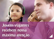 Jovens viajantes recebem nossa máxima atenção