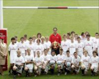 Bournemouth School enjoys and afternoon of coaching from Martin Johnson at Harlequins rugby ground