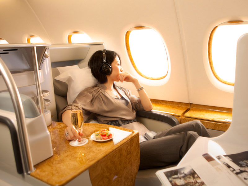 Classe affaires Emirates à bord de l'A380