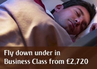 Fly down under in Business Class from £2,720