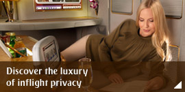 Discover the luxury of inflight privacy