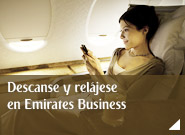 Descanse y relájese en Emirates Business